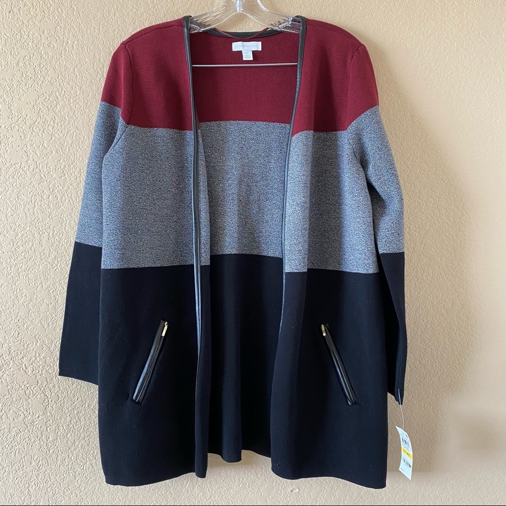 NWT Charter Club Milano Women's Block Cardigan , size Petite M